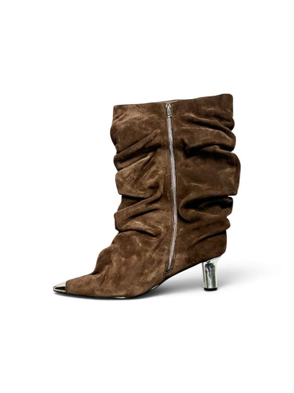 Stos heels, dark brown